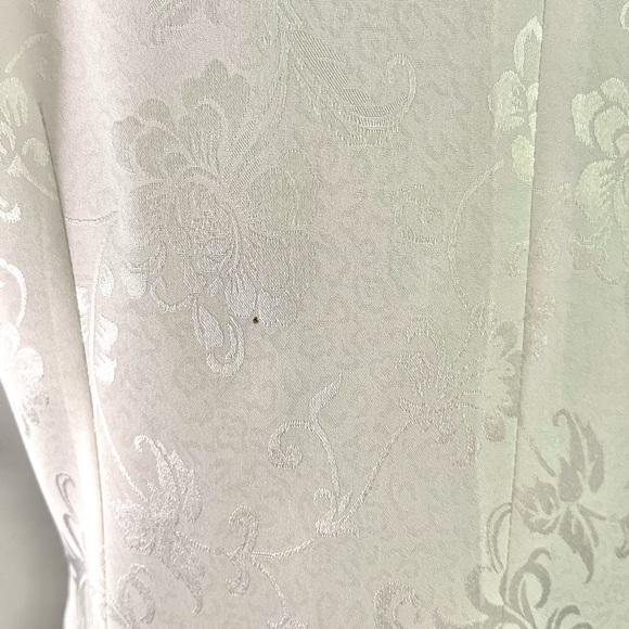 NWOT Vintage Asian Chinese White Floral Classic Minimalist Button Up Neutral Top - Picture 8 of 10